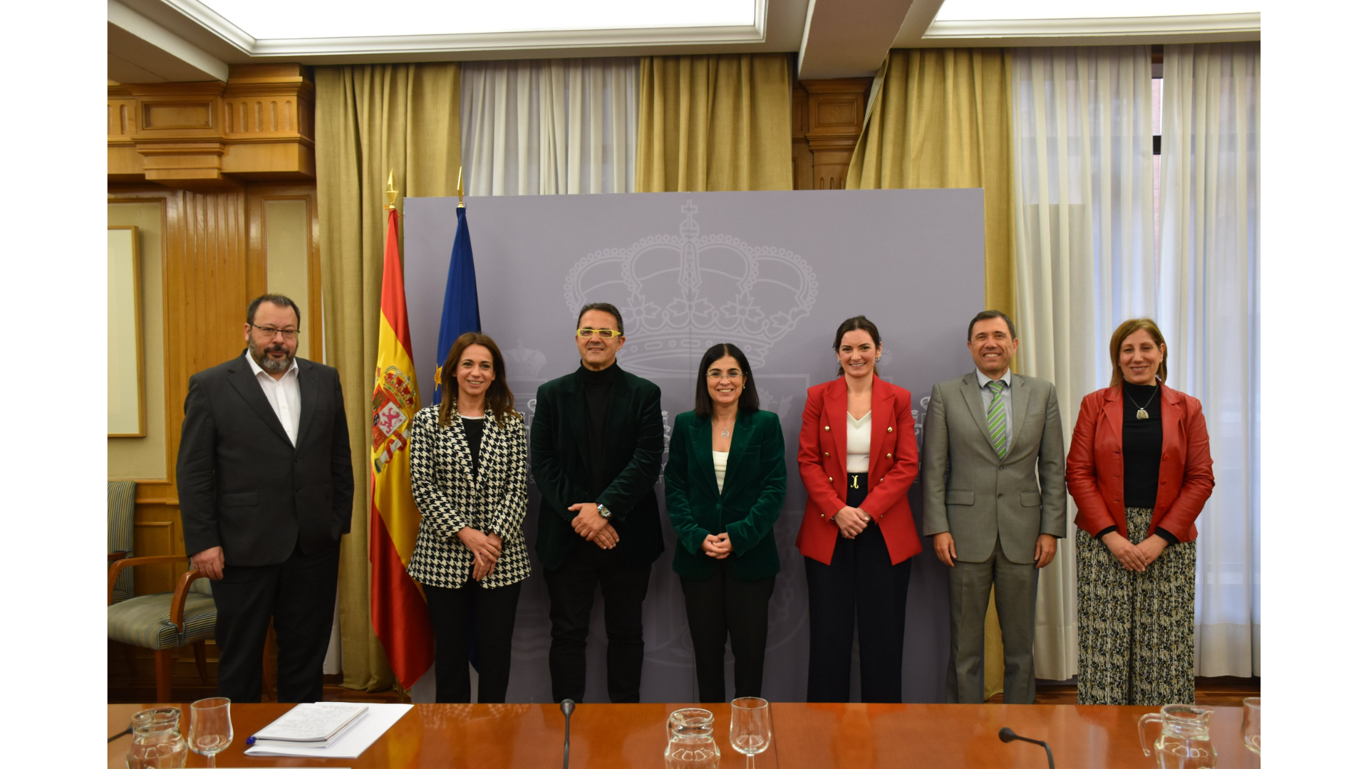 Foto de la reunión con la ministra de sanidad