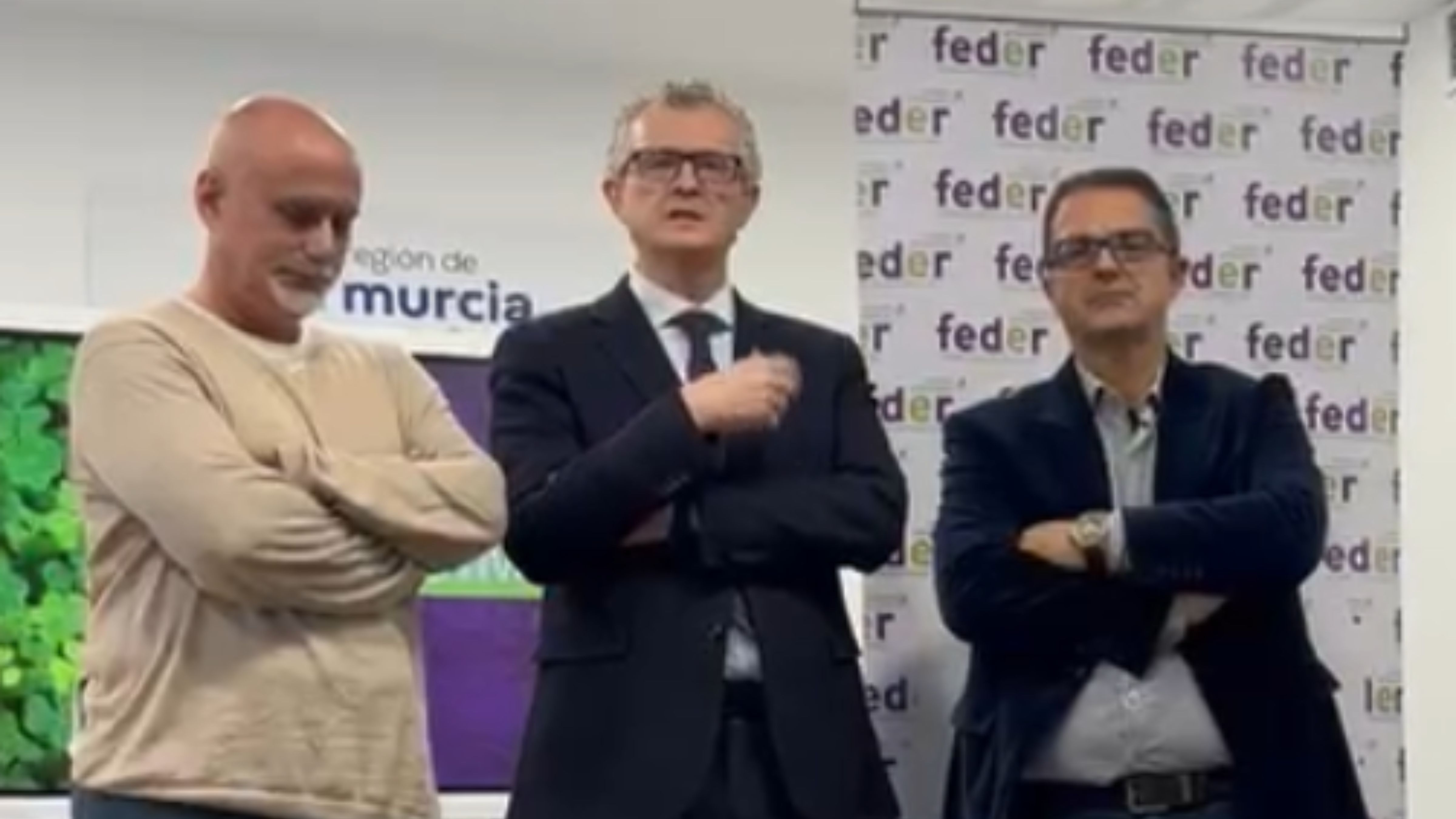 De izquierda a derecha, David Sánchez, Juan José Pedreño y Juan Carrión.