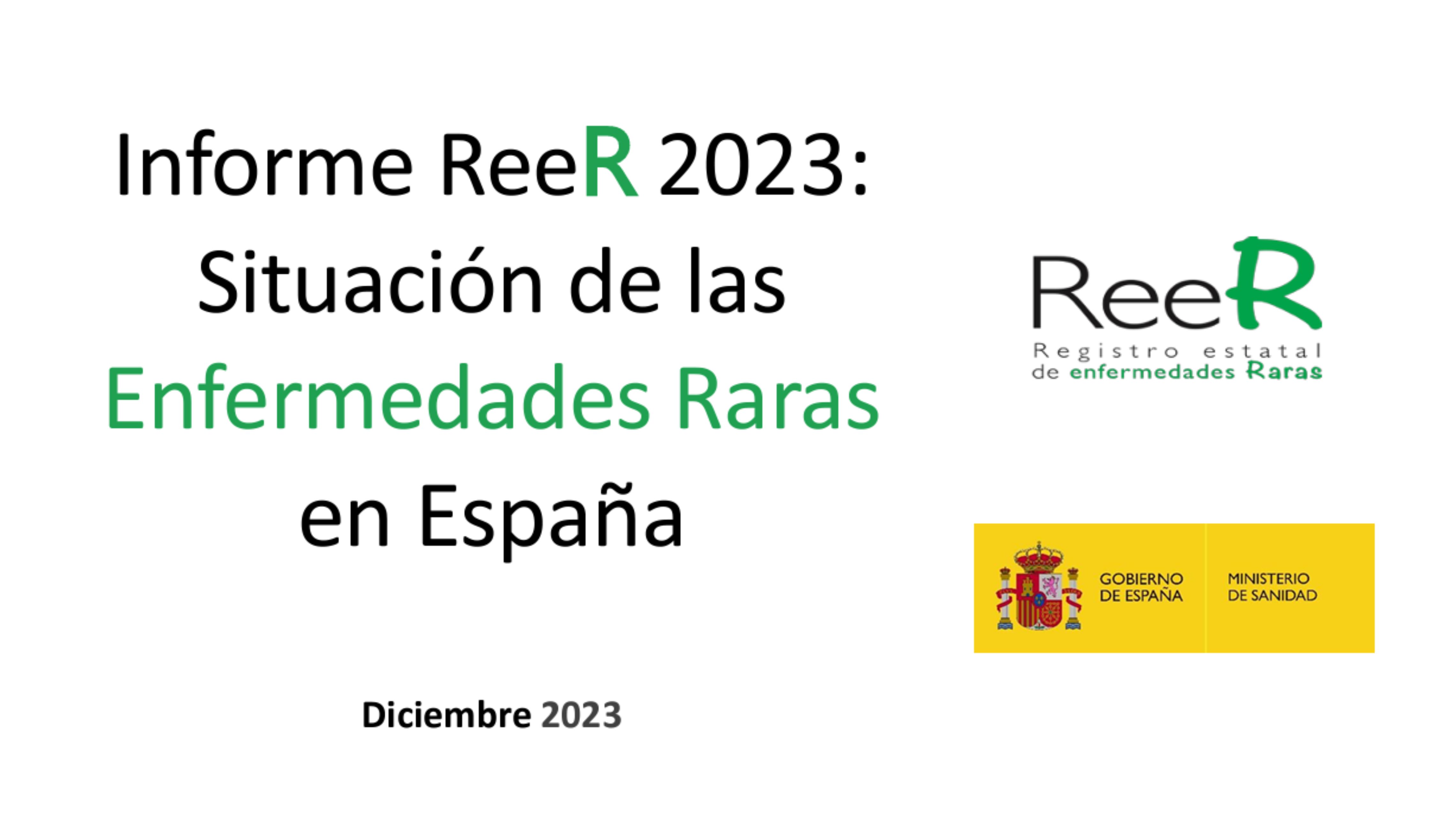 Portada del informe justo al logo del ReeR y Ministerio. 