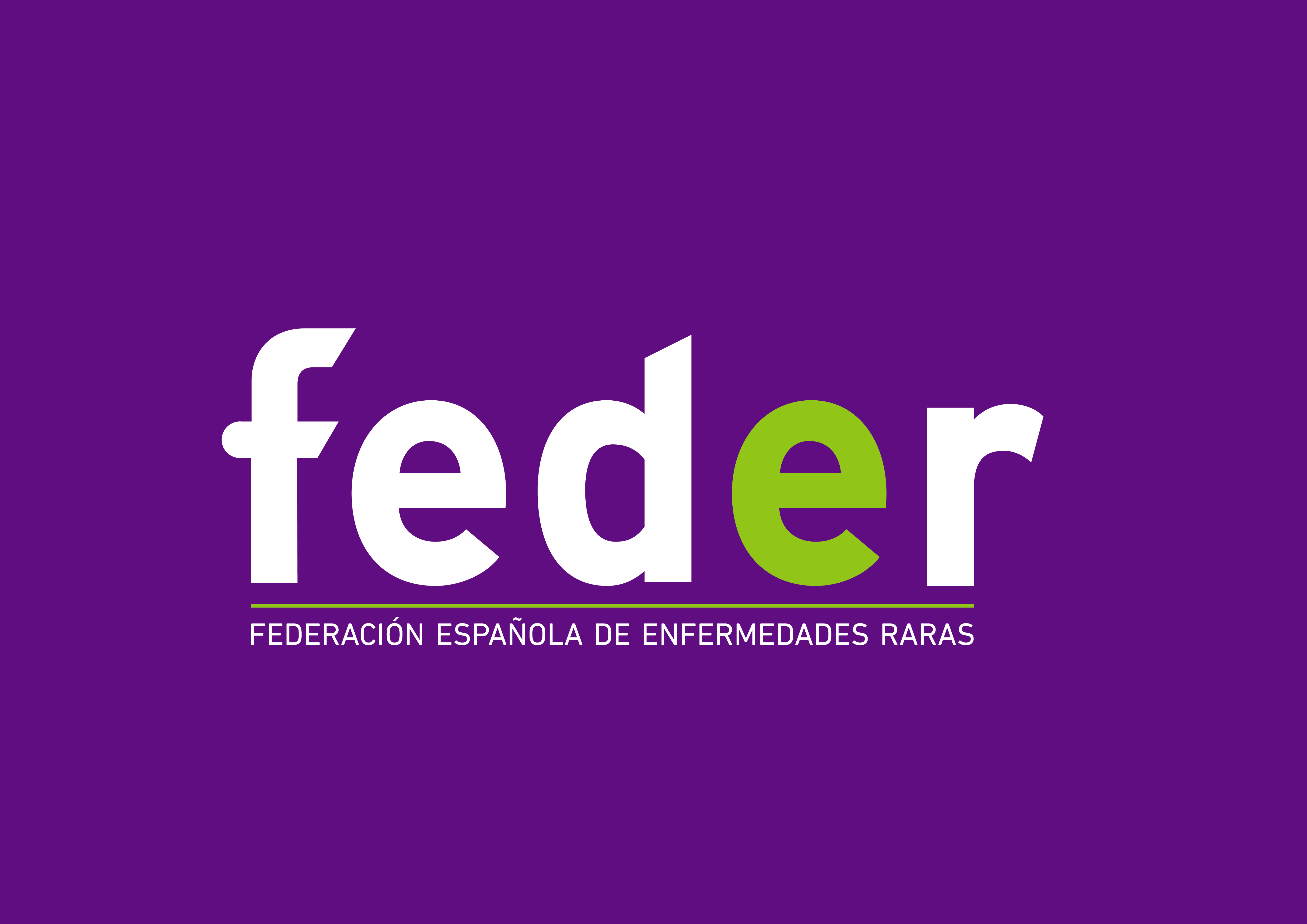Logo de FEDER con el fondo morado.