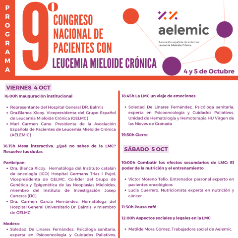 Programa IX Congreso nacional Leucemia Mieloide