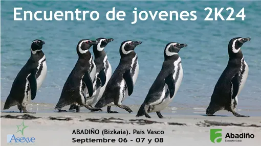 Cartel del encuentro de jóvenes 2024 en Bizkaia