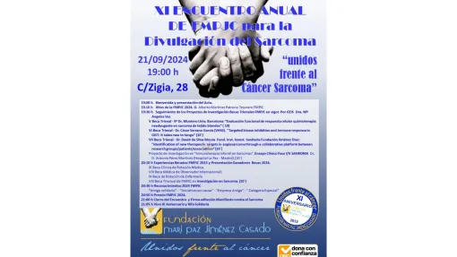 programa XI Encuentro de la FMPJC para la Difusión y Sensibilización del Sarcoma.