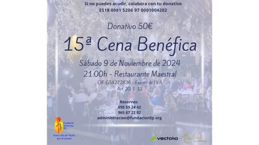 cena benefica Sindrome 5p