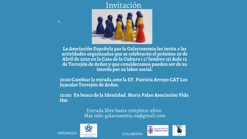 Invitación en color azul