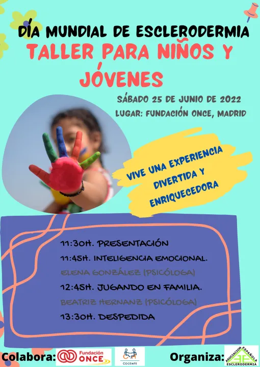 Cartel infantil de las jornadas por el día mundial de la esclerodermia