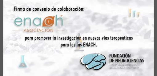 Sobre fondo blanco aparecen los logos de ENACH y Fundación de Neurociencias 