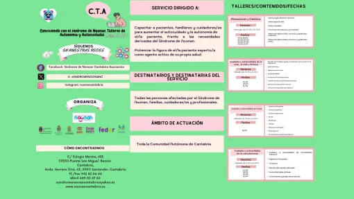 Conviviendo con el síndrome de Noonan, Talleres de Autonomía y Autocuidados