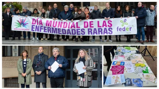 Collage de fotos durante el acto.