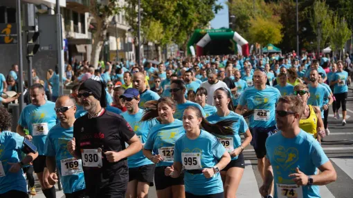 Foto de los participantes durante la carrera